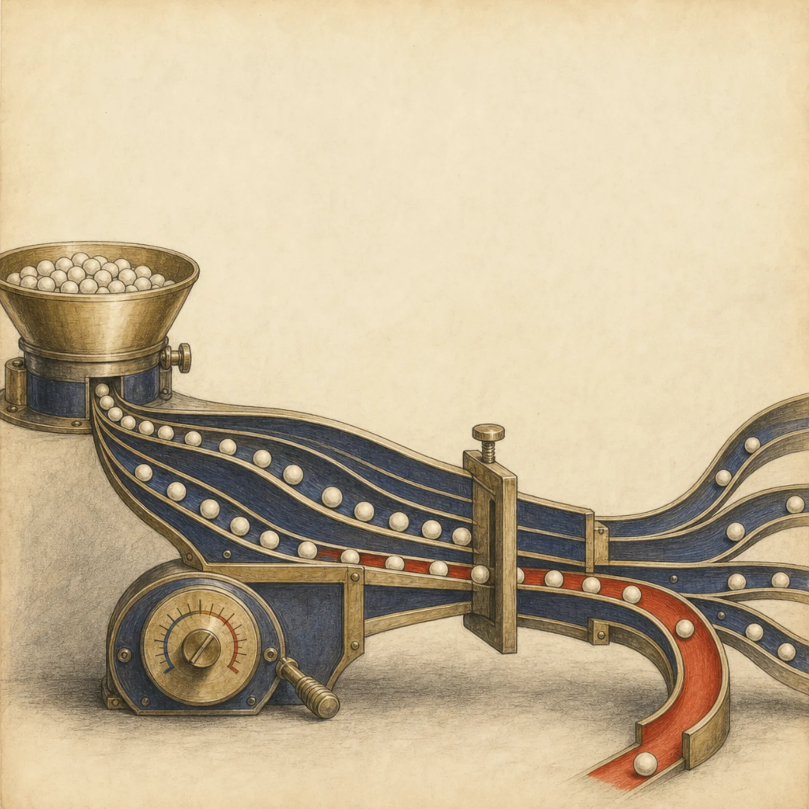 Sampling: how one continuation is chosen orientation artwork
